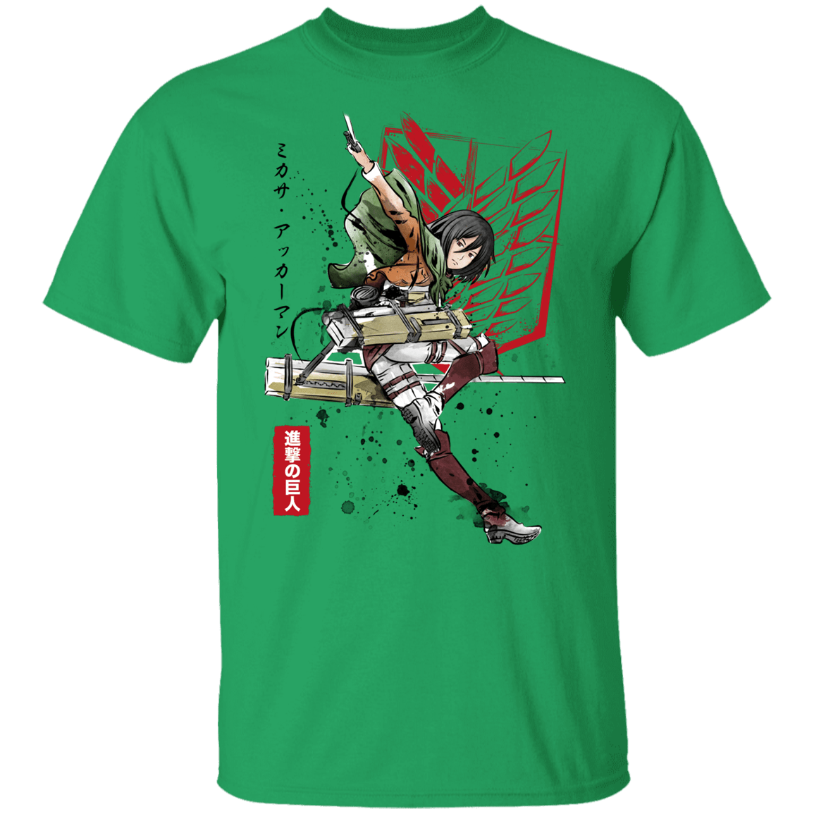 T-Shirts Irish Green / YXS Soldier Mikasa Youth T-Shirt