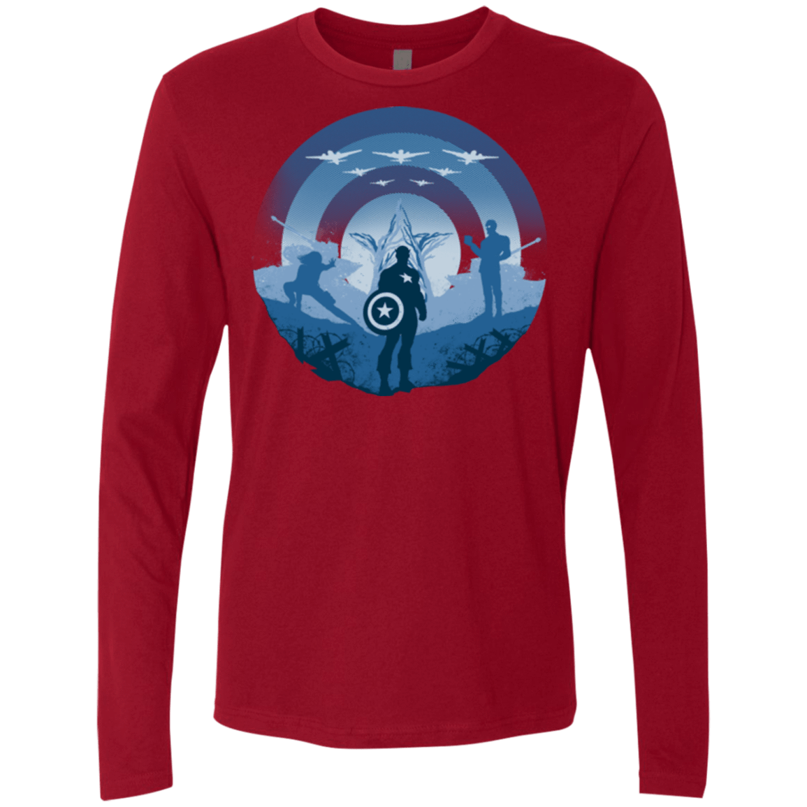 T-Shirts Cardinal / Small Soldier of Freedom Men's Premium Long Sleeve