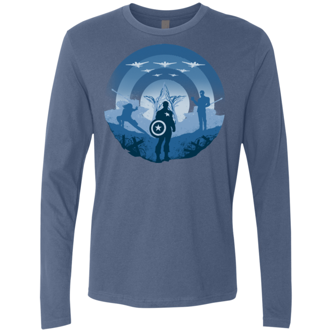 T-Shirts Indigo / Small Soldier of Freedom Men's Premium Long Sleeve