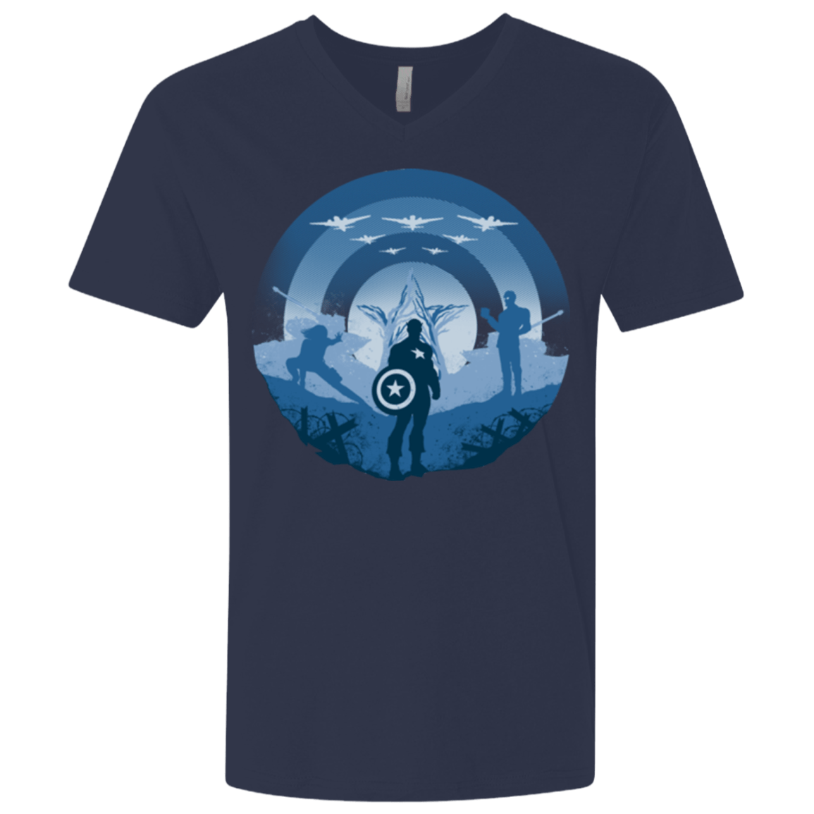 T-Shirts Midnight Navy / X-Small Soldier of Freedom Men's Premium V-Neck