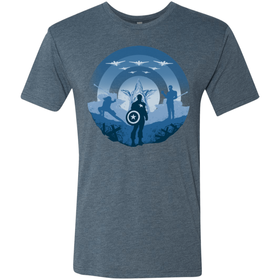 T-Shirts Indigo / Small Soldier of Freedom Men's Triblend T-Shirt