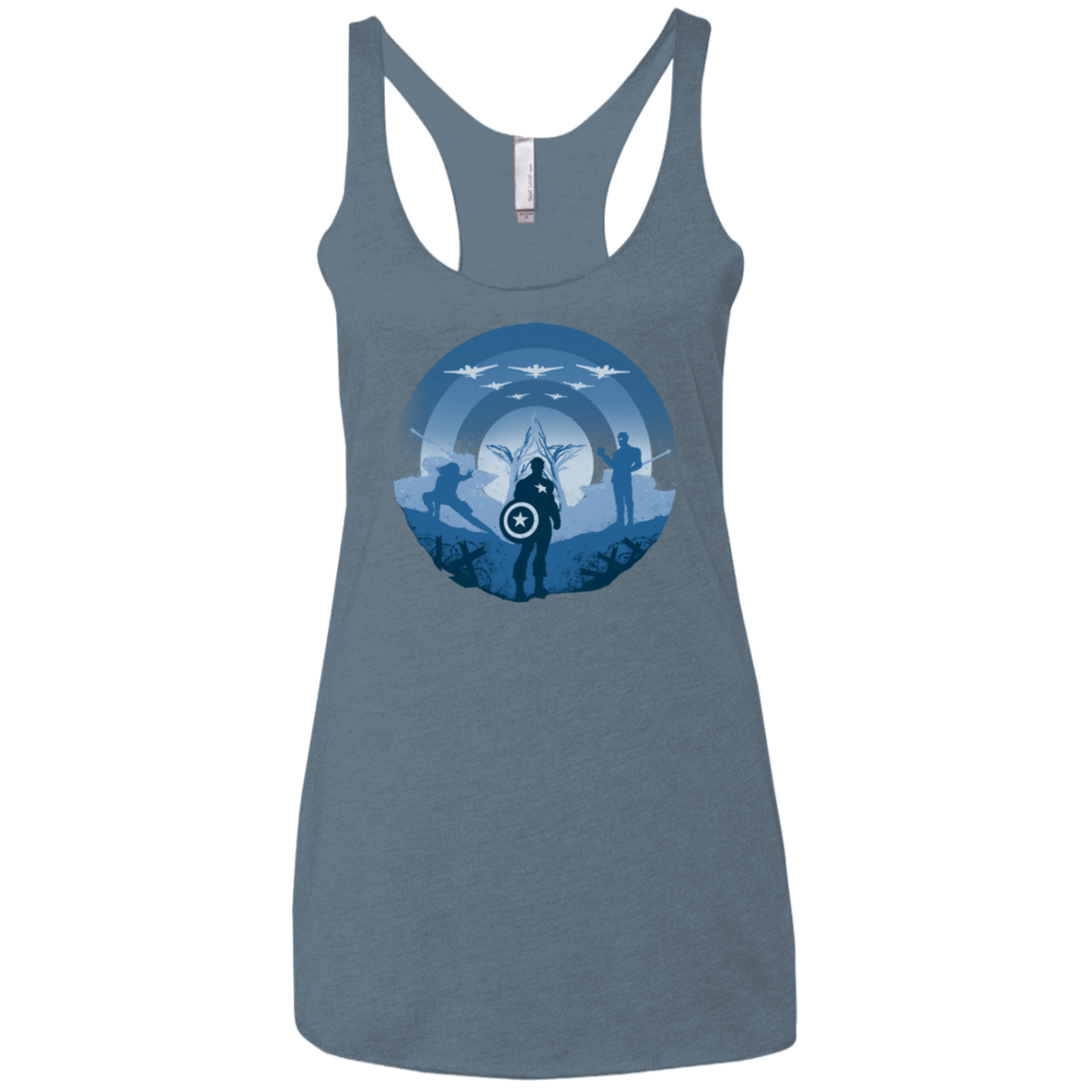 T-Shirts Indigo / X-Small Soldier of Freedom Women's Triblend Racerback Tank