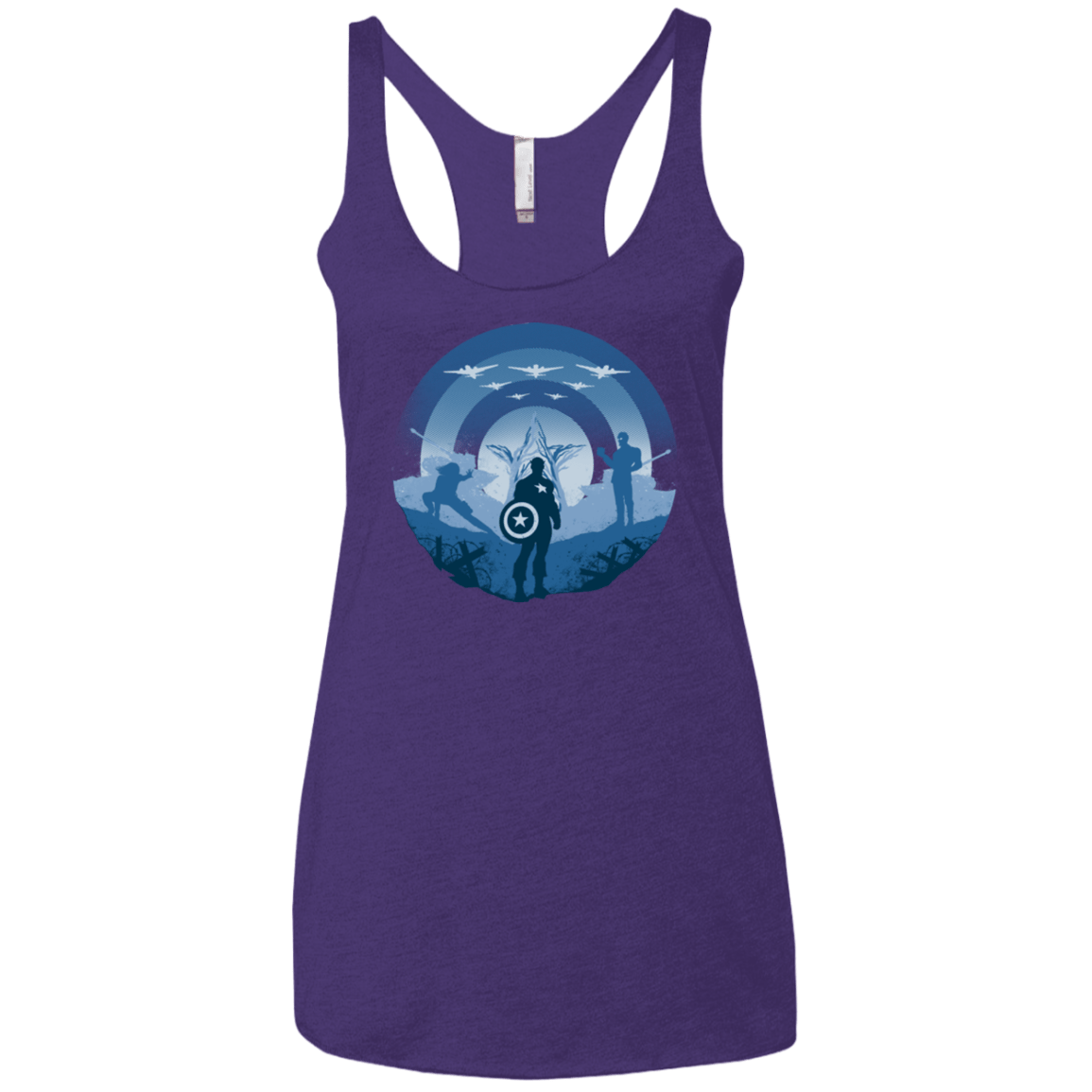 T-Shirts Purple / X-Small Soldier of Freedom Women's Triblend Racerback Tank