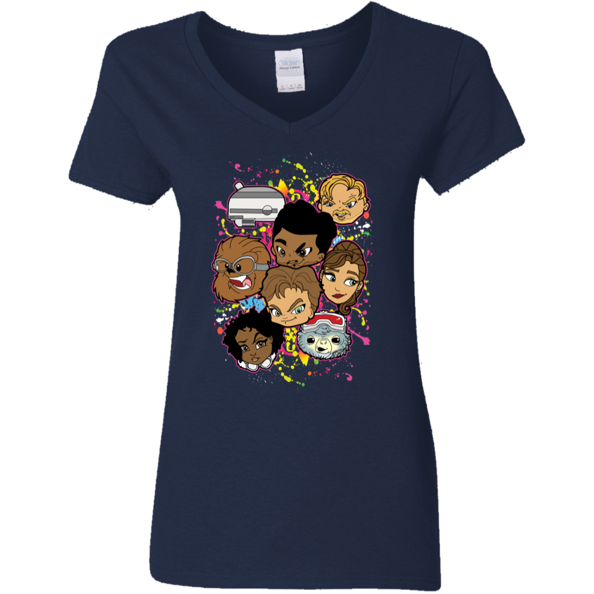 T-Shirts Navy / S Solo Heads Women's V-Neck T-Shirt