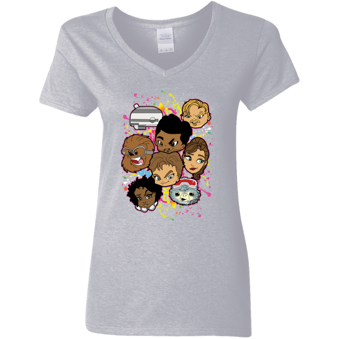 T-Shirts Sport Grey / S Solo Heads Women's V-Neck T-Shirt