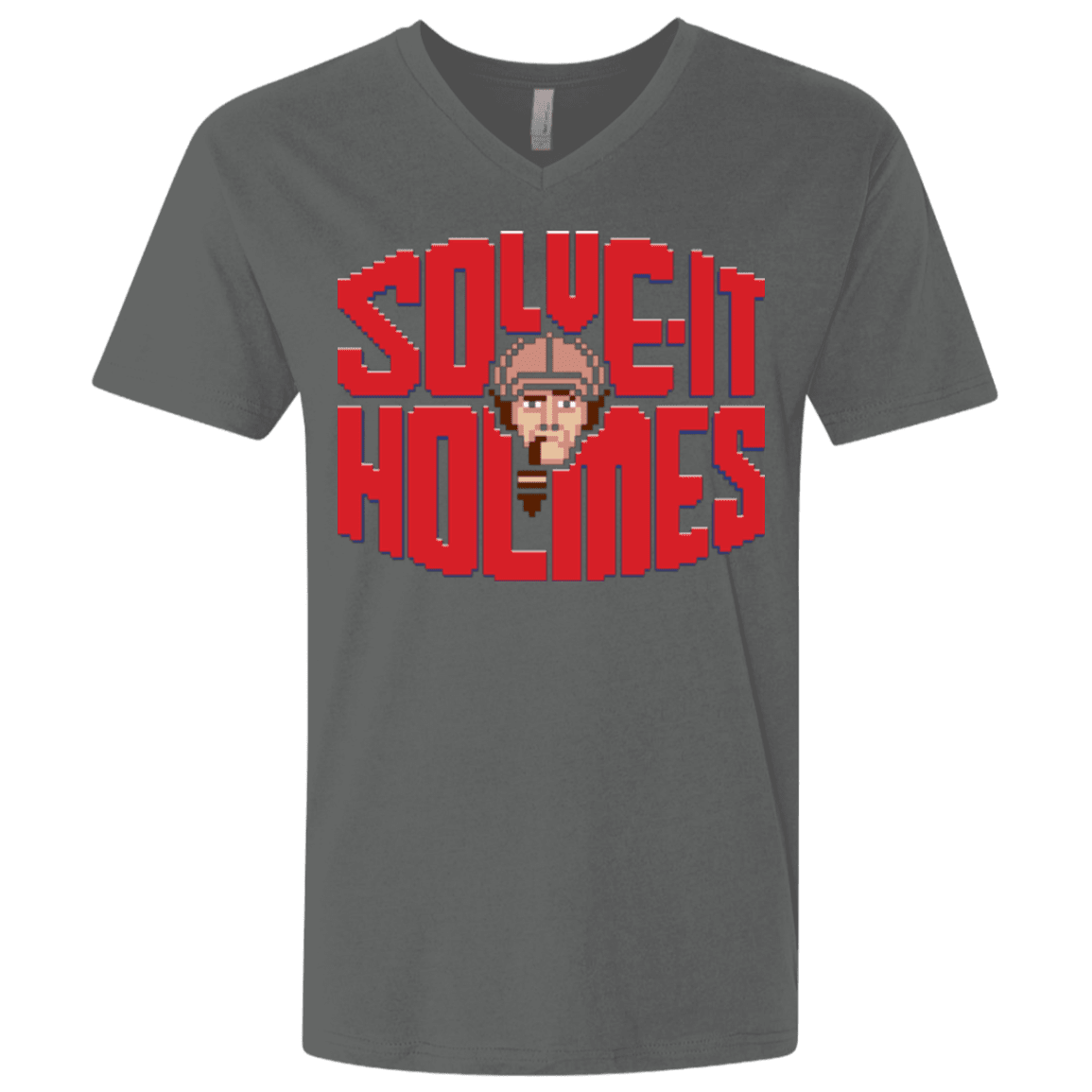 T-Shirts Heavy Metal / X-Small Solve It Holmes Men's Premium V-Neck