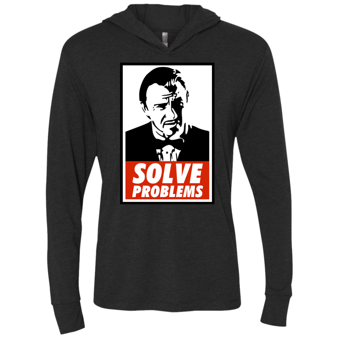 T-Shirts Vintage Black / X-Small Solve problems Triblend Long Sleeve Hoodie Tee