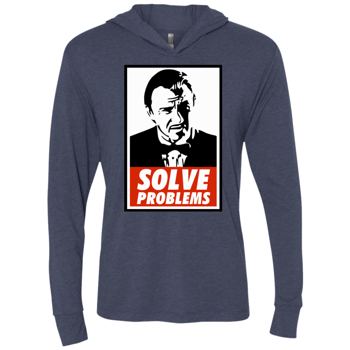 T-Shirts Vintage Navy / X-Small Solve problems Triblend Long Sleeve Hoodie Tee