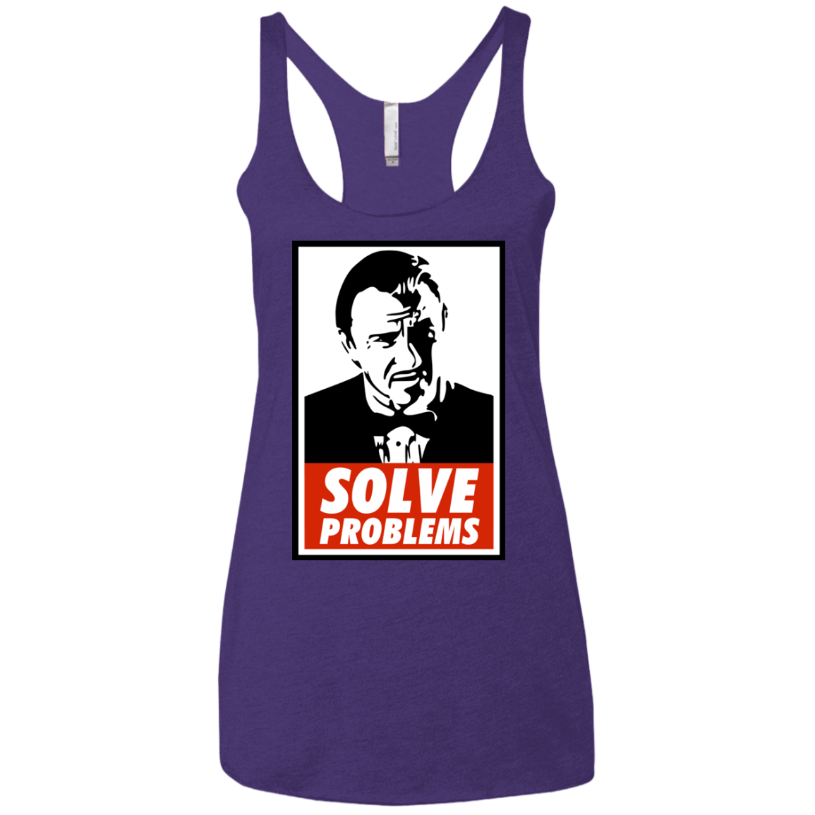 T-Shirts Purple / X-Small Solve problems Women's Triblend Racerback Tank