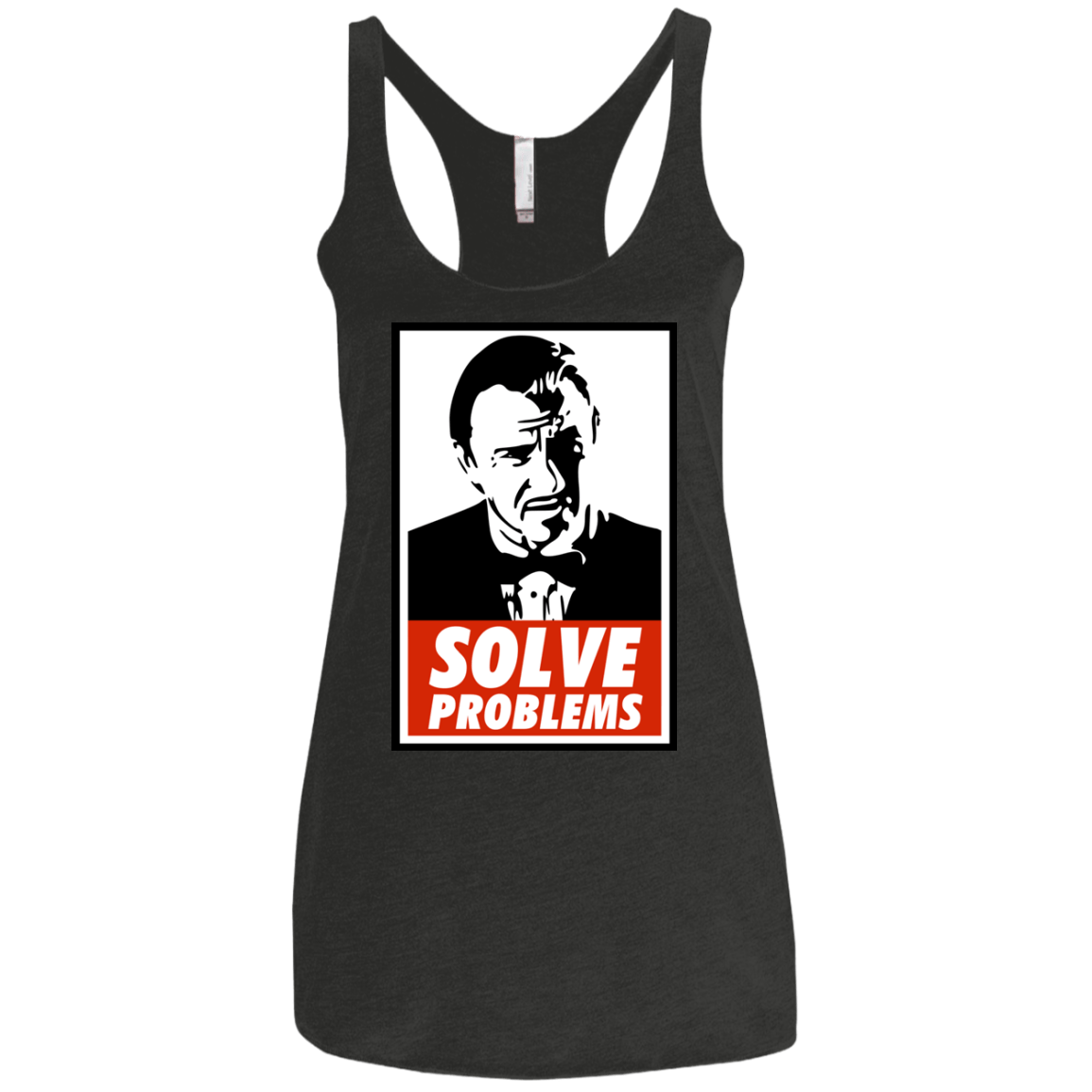 T-Shirts Vintage Black / X-Small Solve problems Women's Triblend Racerback Tank