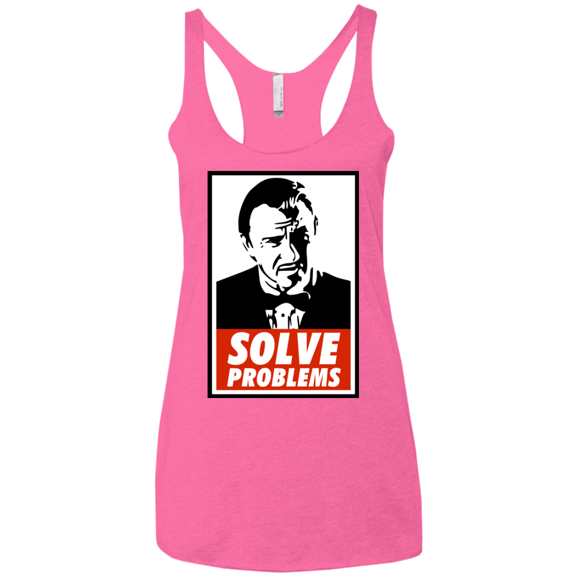 T-Shirts Vintage Pink / X-Small Solve problems Women's Triblend Racerback Tank