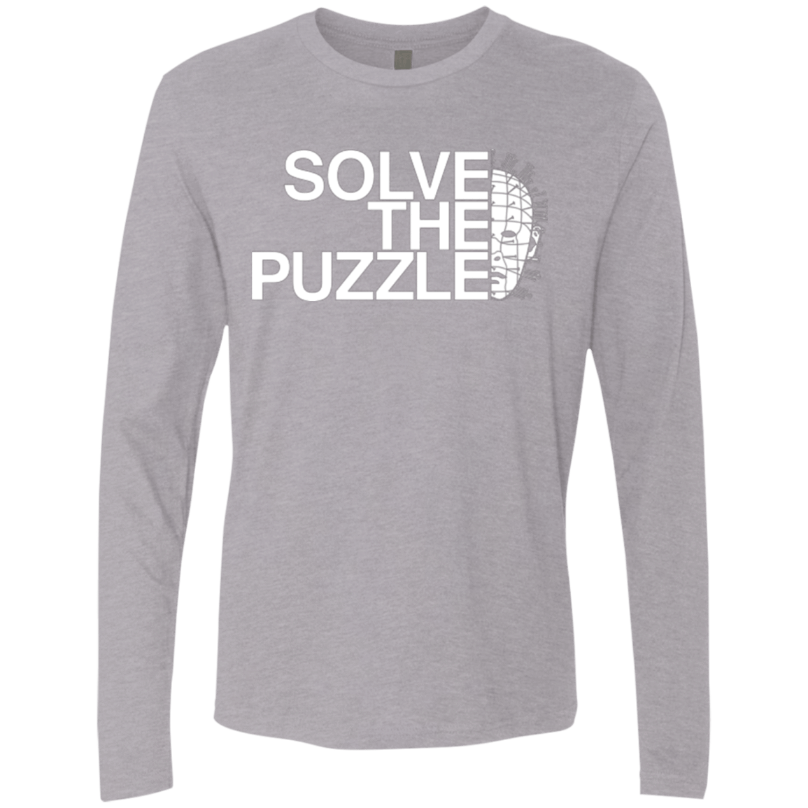 T-Shirts Heather Grey / Small Solve The Puzzle V2 Men's Premium Long Sleeve