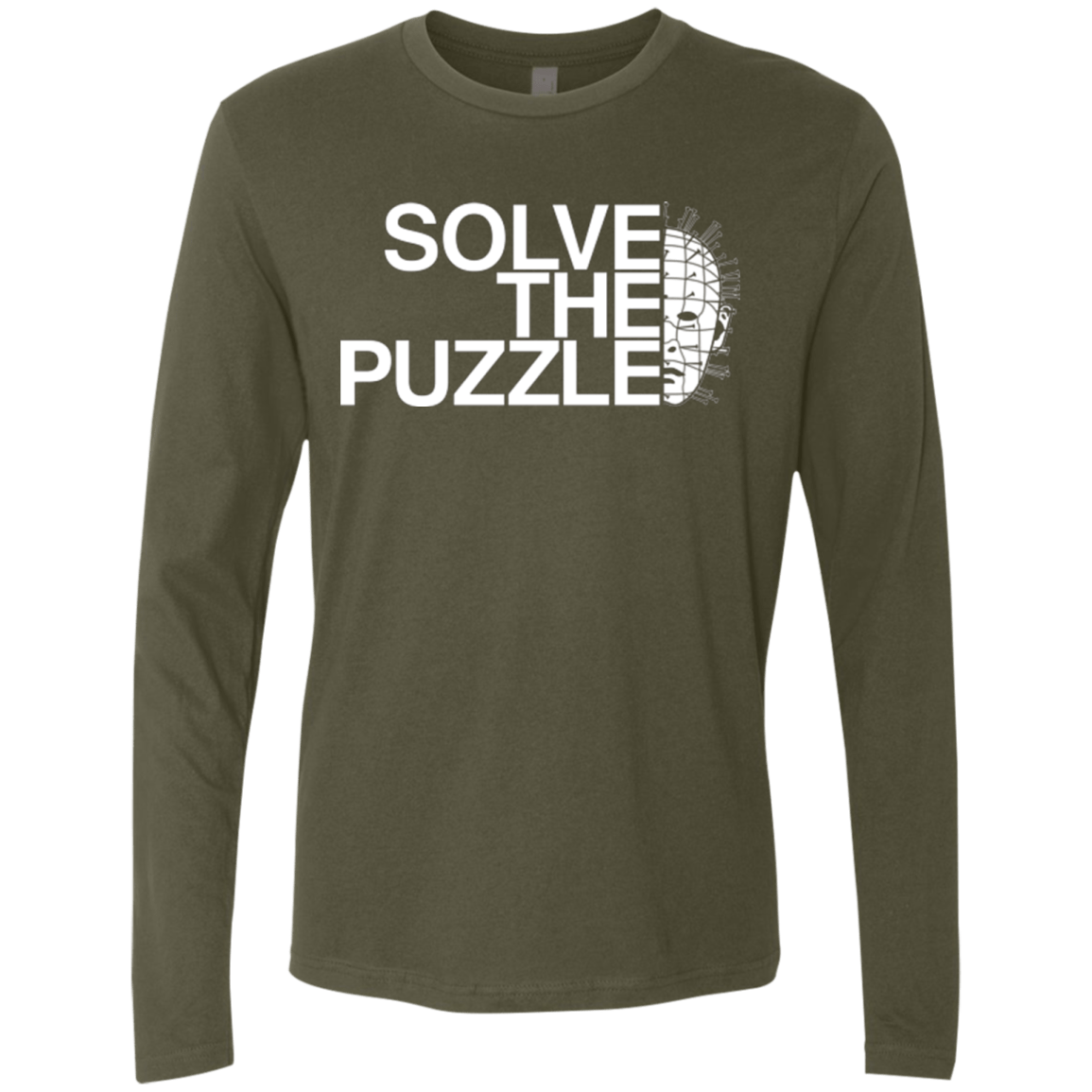T-Shirts Military Green / Small Solve The Puzzle V2 Men's Premium Long Sleeve