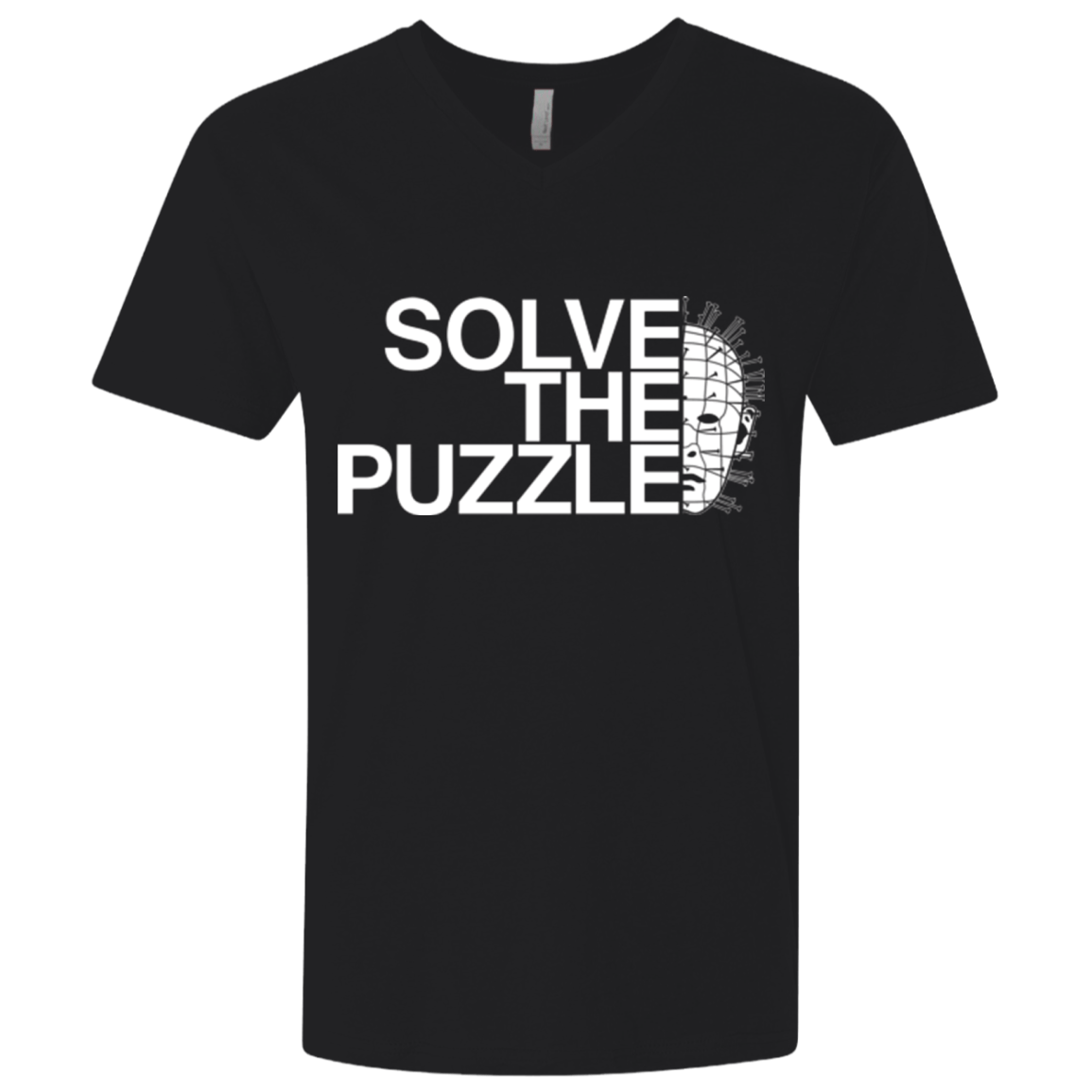 T-Shirts Black / X-Small Solve The Puzzle V2 Men's Premium V-Neck
