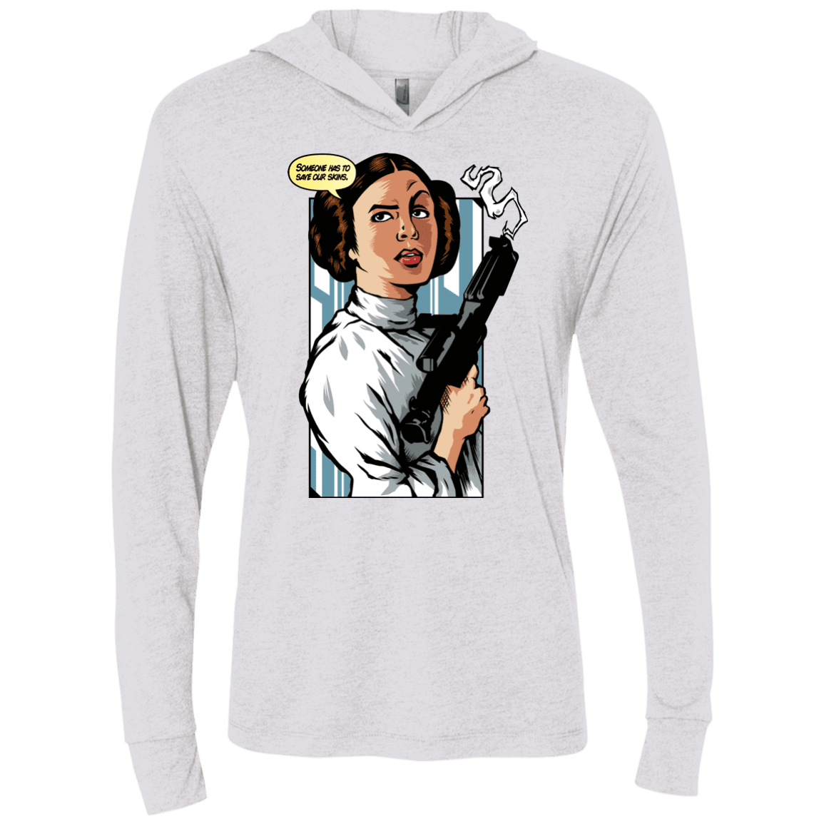 T-Shirts Heather White / X-Small Someone has to save our skins Triblend Long Sleeve Hoodie Tee