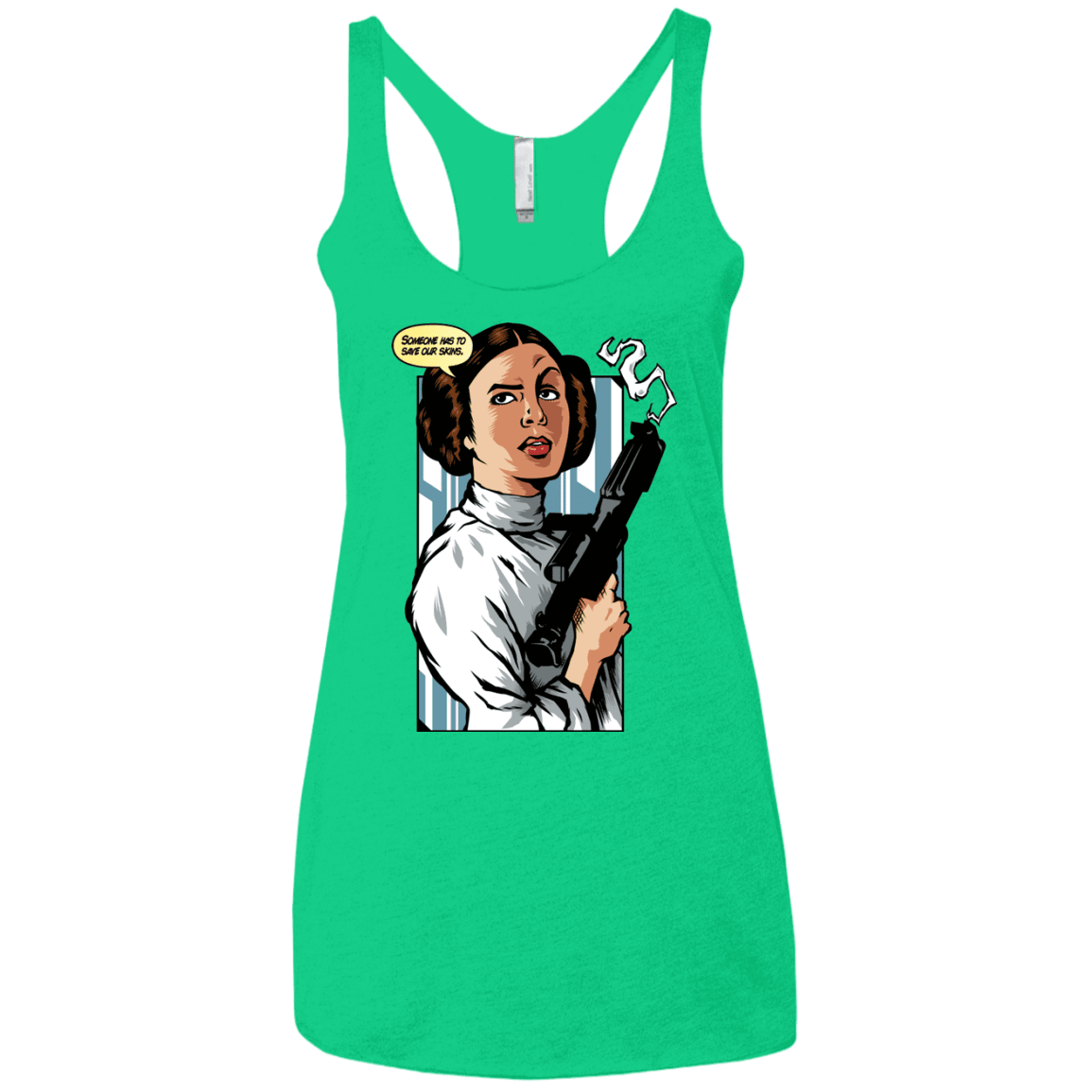T-Shirts Envy / X-Small Someone has to save our skins Women's Triblend Racerback Tank