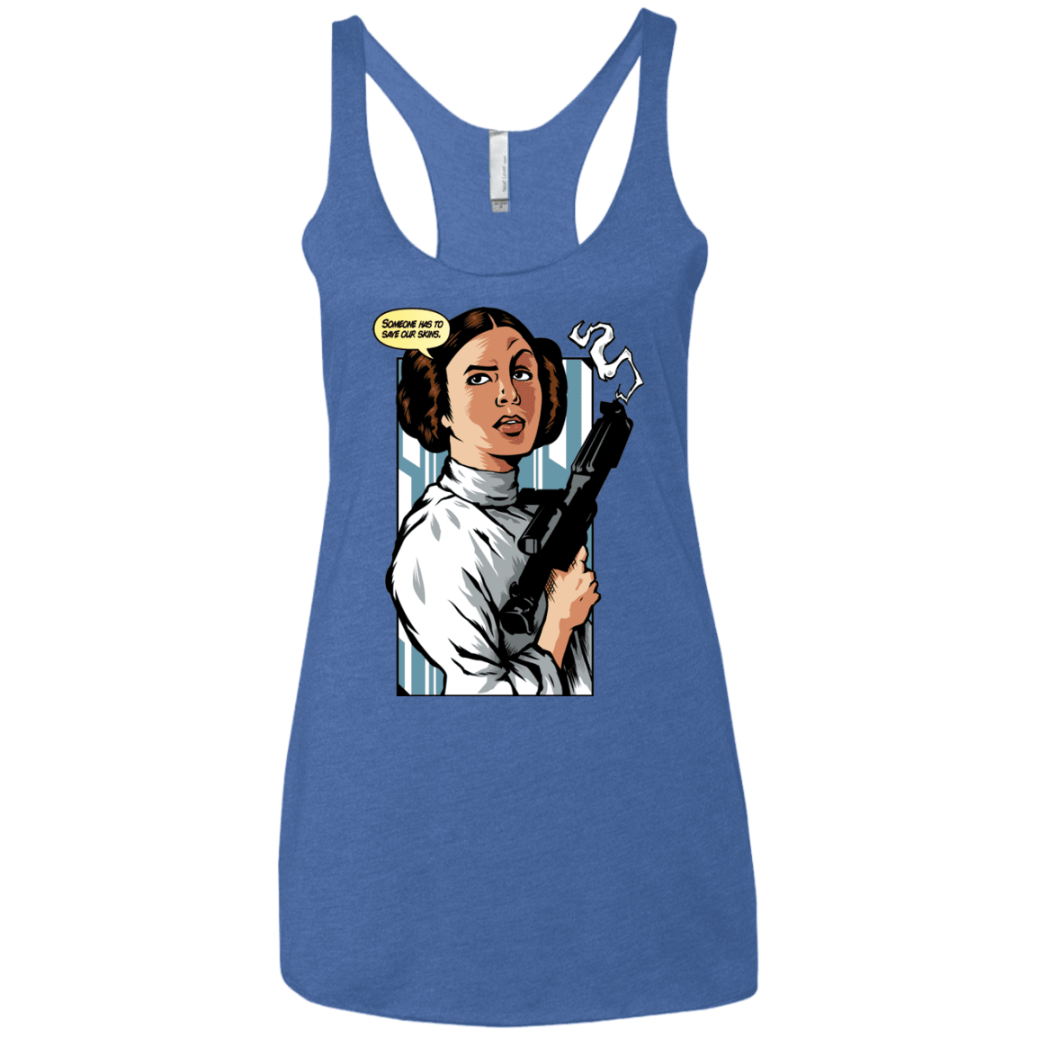 T-Shirts Vintage Royal / X-Small Someone has to save our skins Women's Triblend Racerback Tank