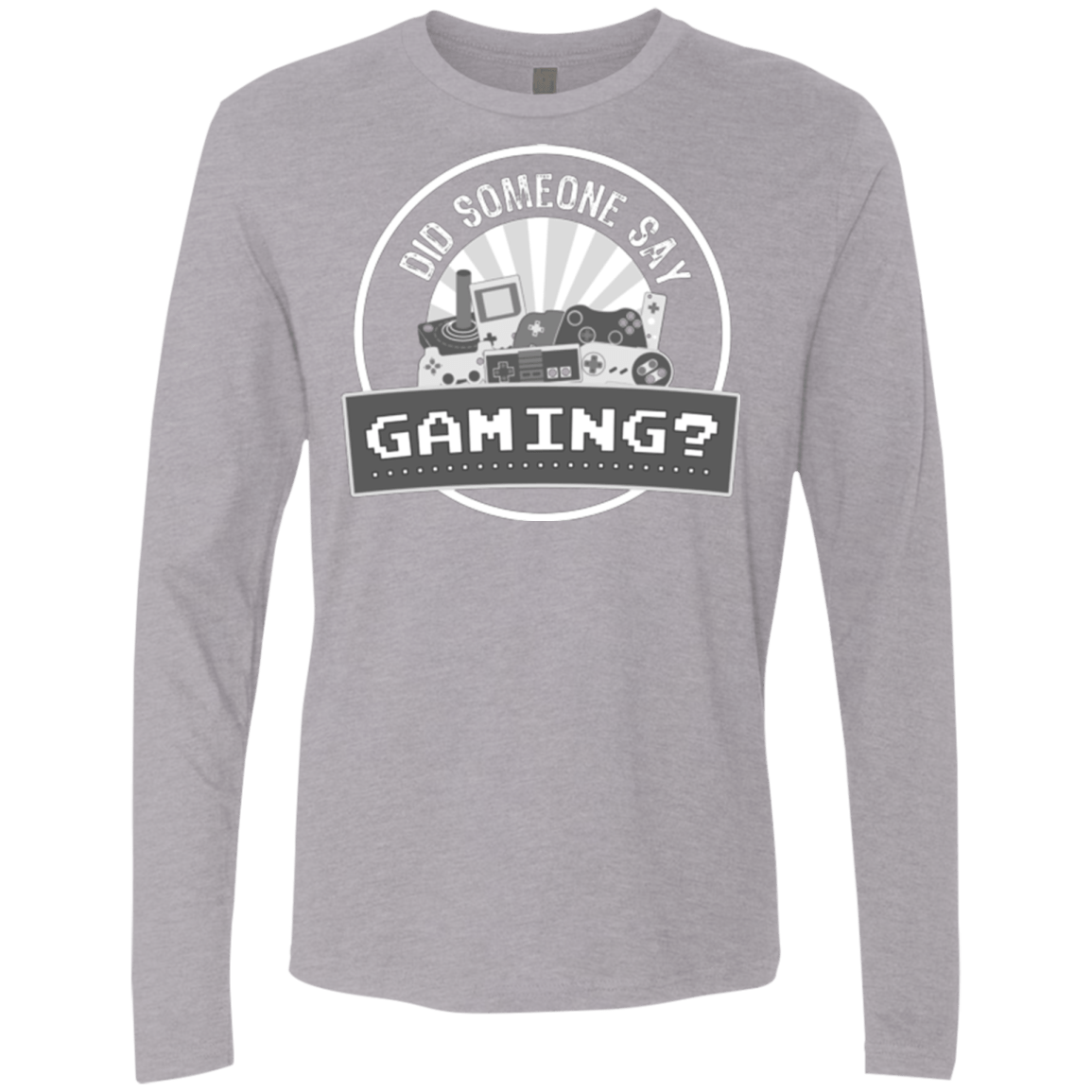 T-Shirts Heather Grey / Small Someone Say Gaming Men's Premium Long Sleeve