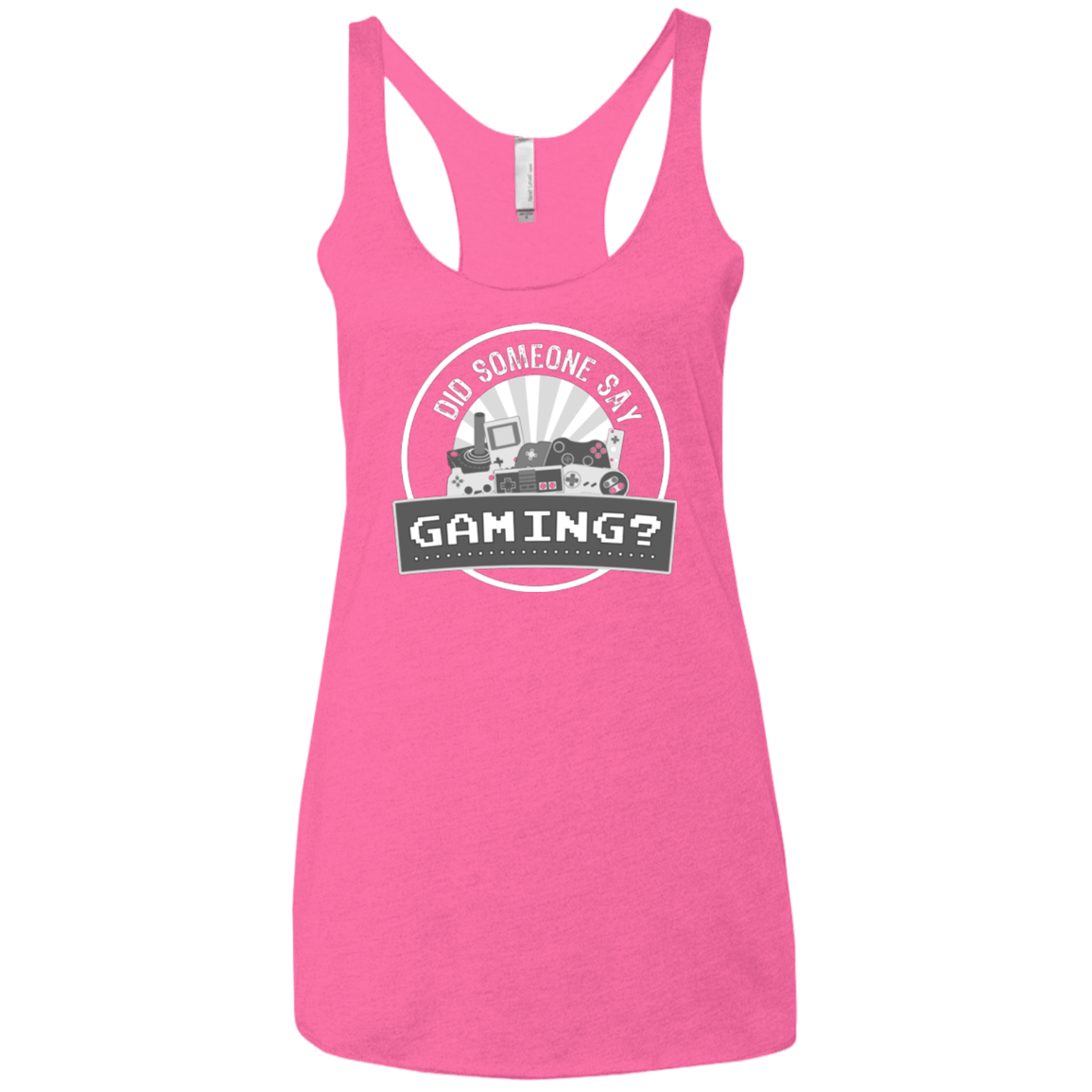 T-Shirts Vintage Pink / X-Small Someone Say Gaming Women's Triblend Racerback Tank
