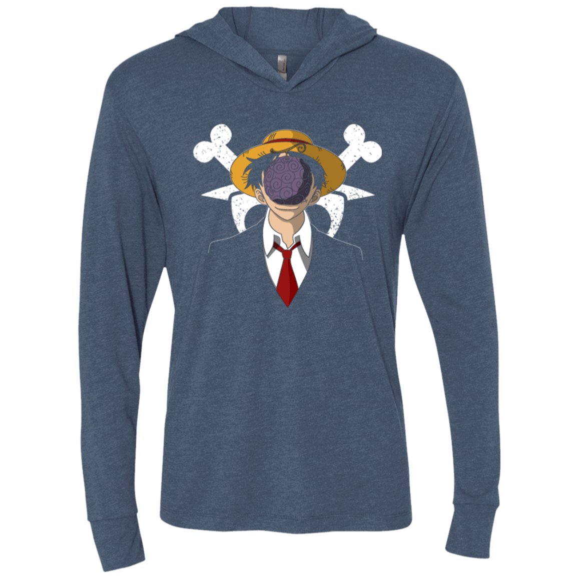 T-Shirts Indigo / X-Small Son of pirates Triblend Long Sleeve Hoodie Tee