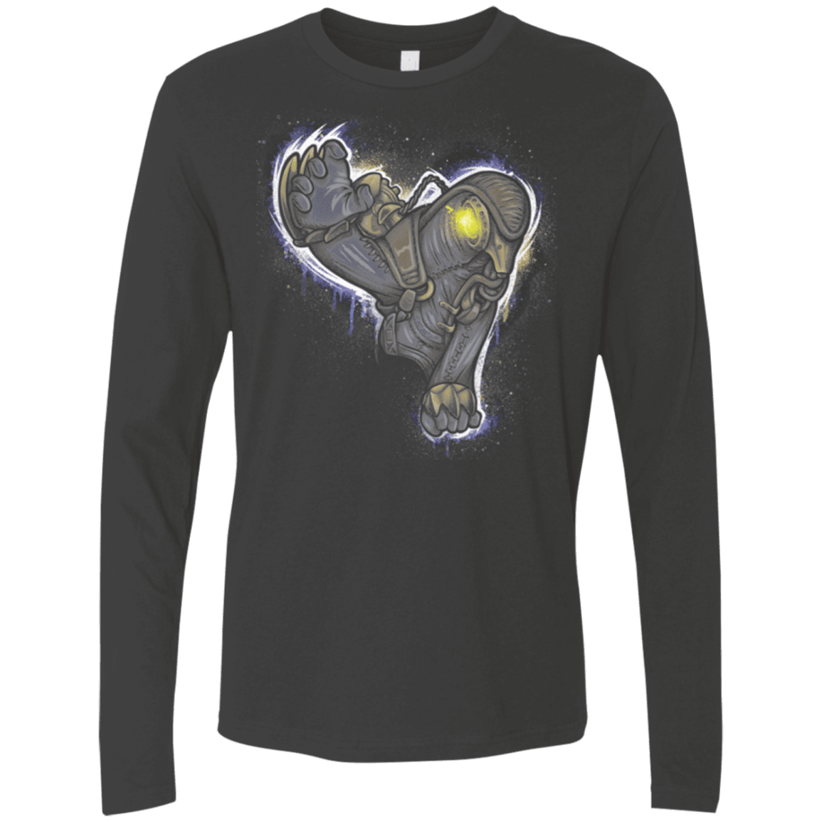 T-Shirts Heavy Metal / Small Songbird portrait Men's Premium Long Sleeve