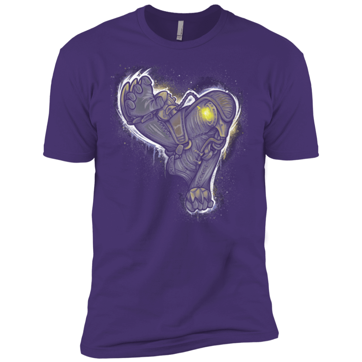 T-Shirts Purple / X-Small Songbird portrait Men's Premium T-Shirt