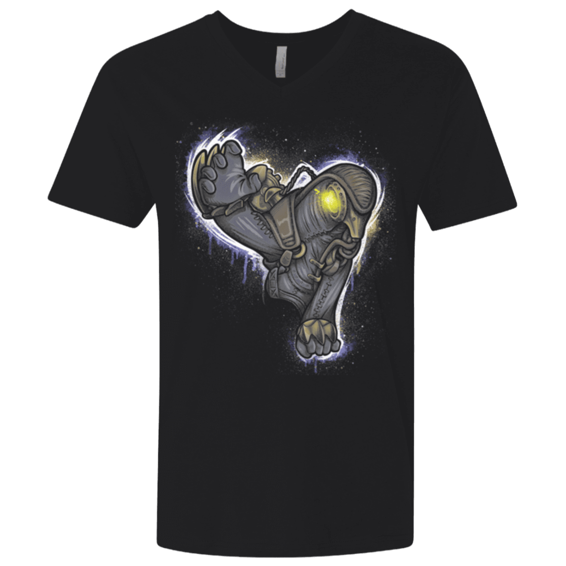 T-Shirts Black / X-Small Songbird portrait Men's Premium V-Neck