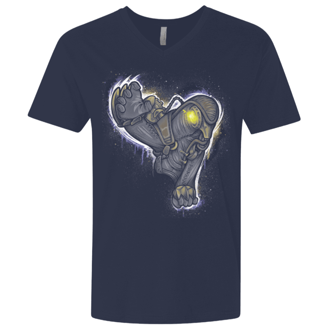 T-Shirts Midnight Navy / X-Small Songbird portrait Men's Premium V-Neck
