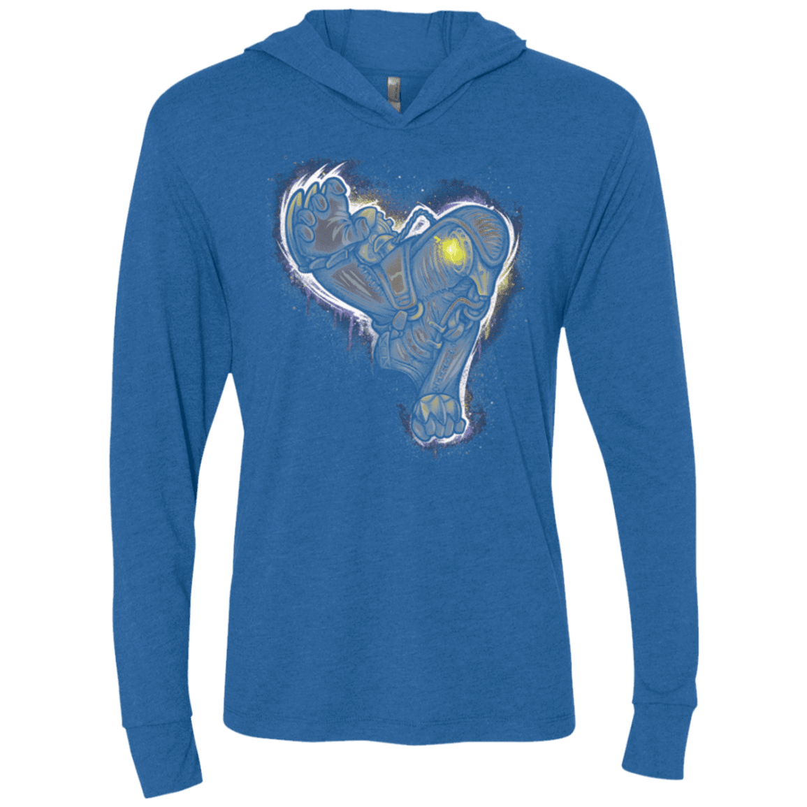 T-Shirts Vintage Royal / X-Small Songbird portrait Triblend Long Sleeve Hoodie Tee