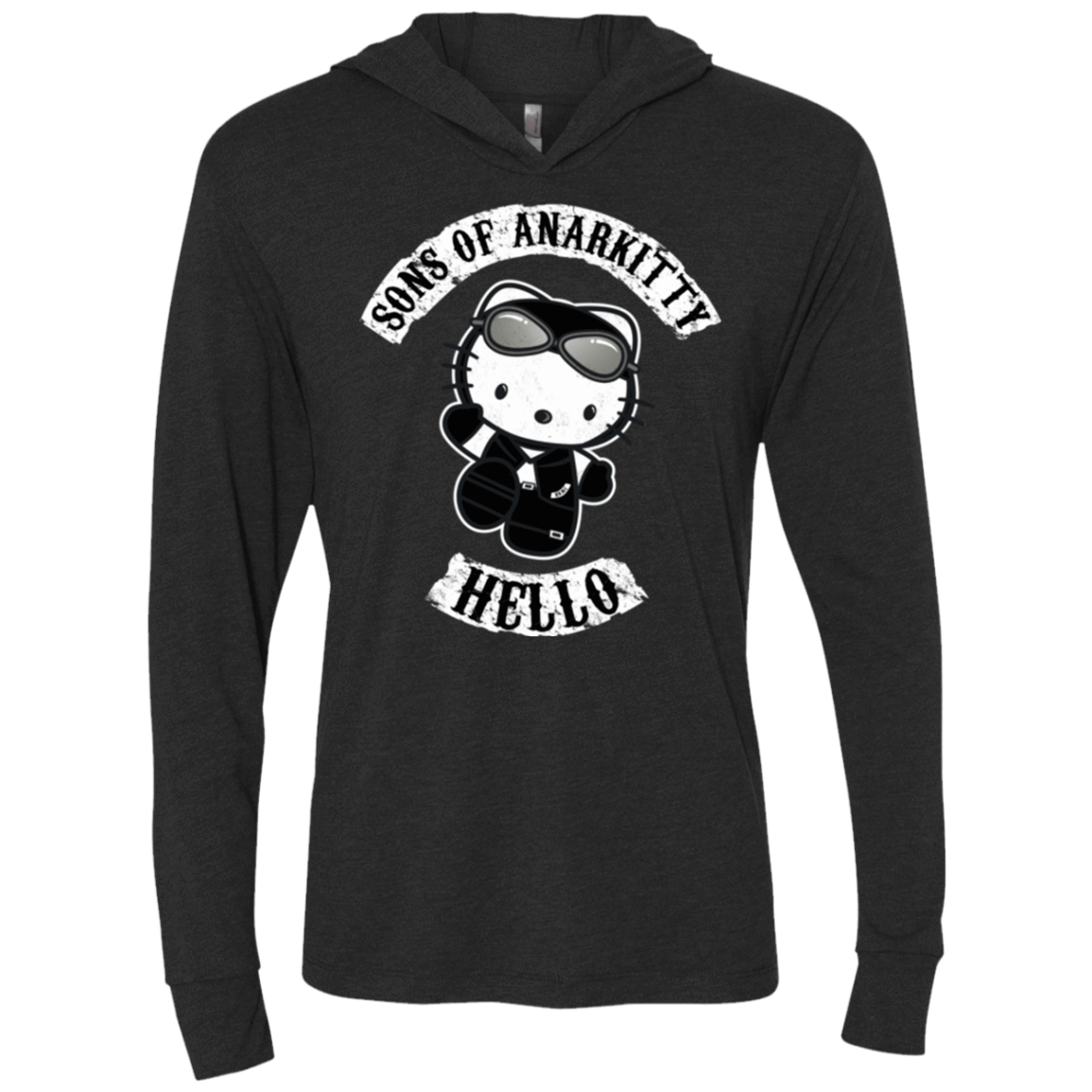 T-Shirts Vintage Black / X-Small Sons of Anarkitty Triblend Long Sleeve Hoodie Tee