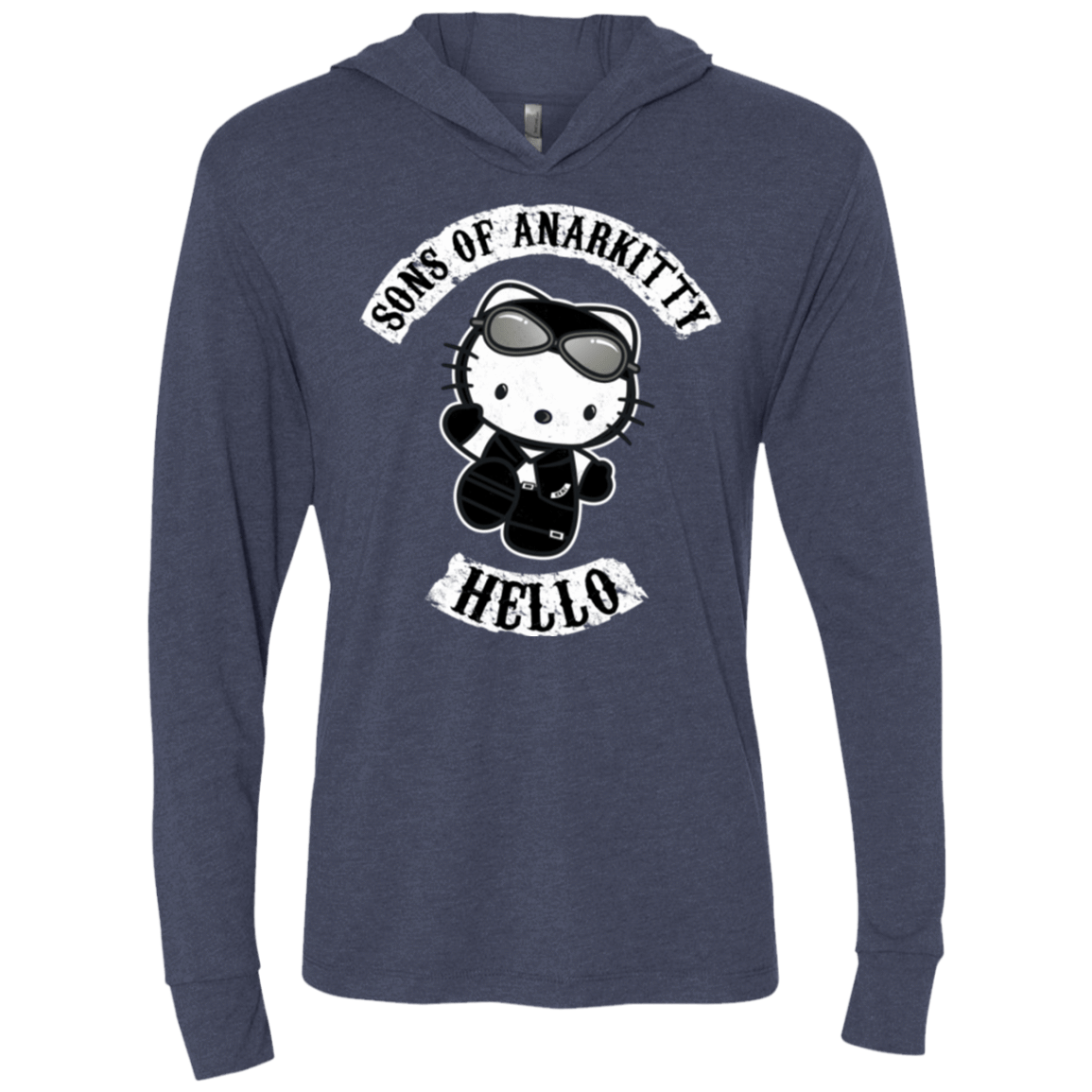 T-Shirts Vintage Navy / X-Small Sons of Anarkitty Triblend Long Sleeve Hoodie Tee