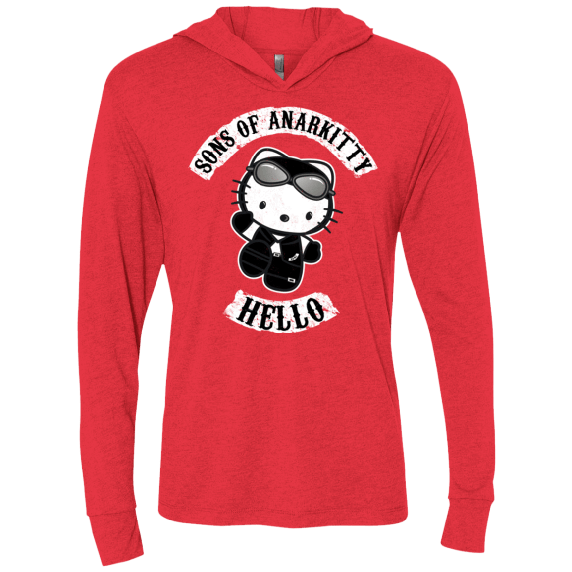 T-Shirts Vintage Red / X-Small Sons of Anarkitty Triblend Long Sleeve Hoodie Tee