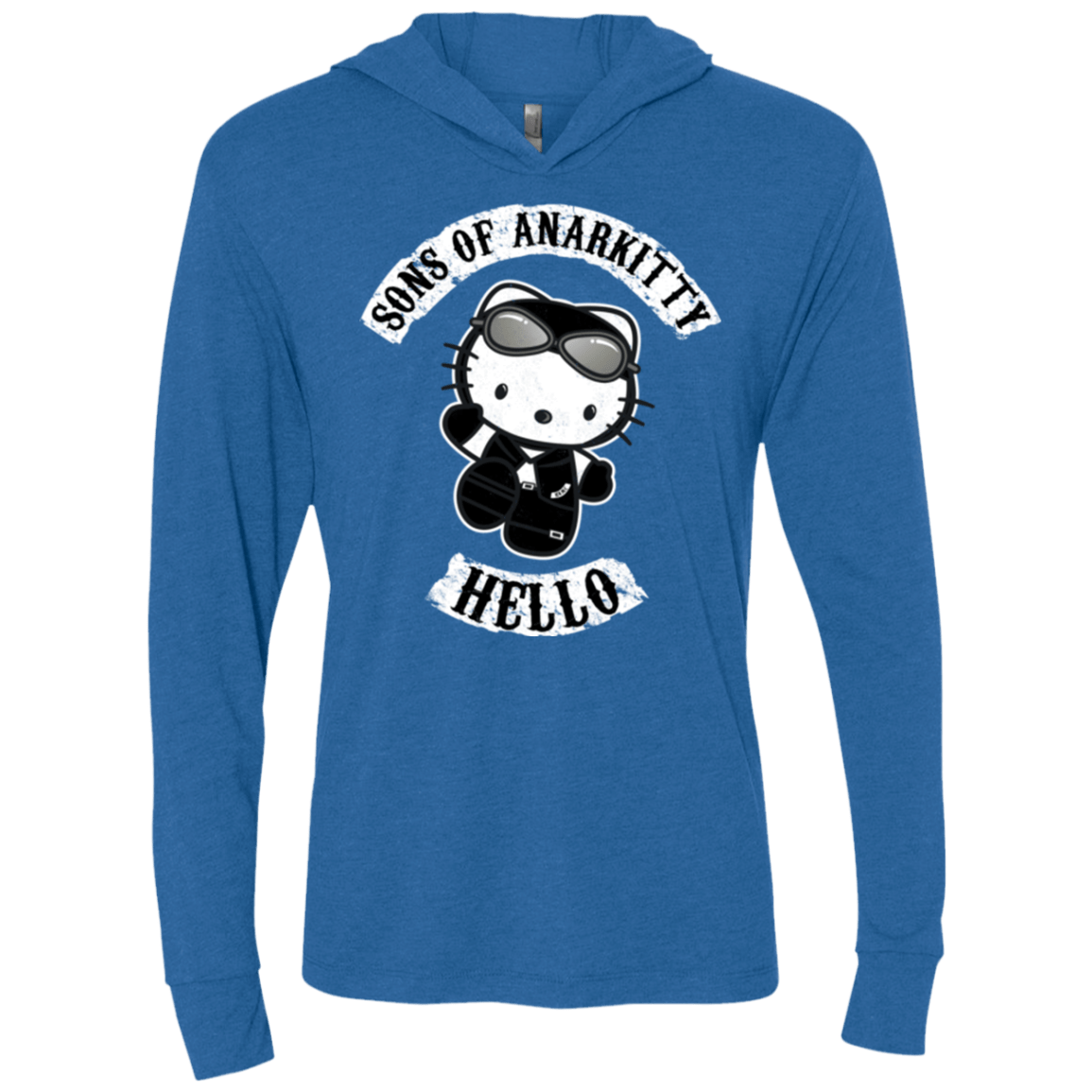 T-Shirts Vintage Royal / X-Small Sons of Anarkitty Triblend Long Sleeve Hoodie Tee