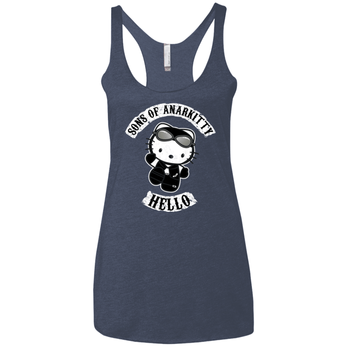 T-Shirts Vintage Navy / X-Small Sons of Anarkitty Women's Triblend Racerback Tank