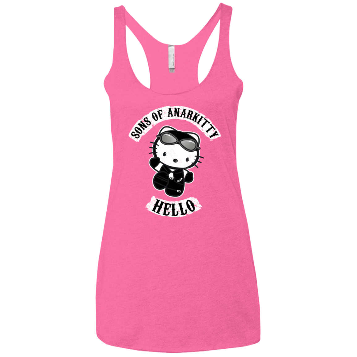 T-Shirts Vintage Pink / X-Small Sons of Anarkitty Women's Triblend Racerback Tank