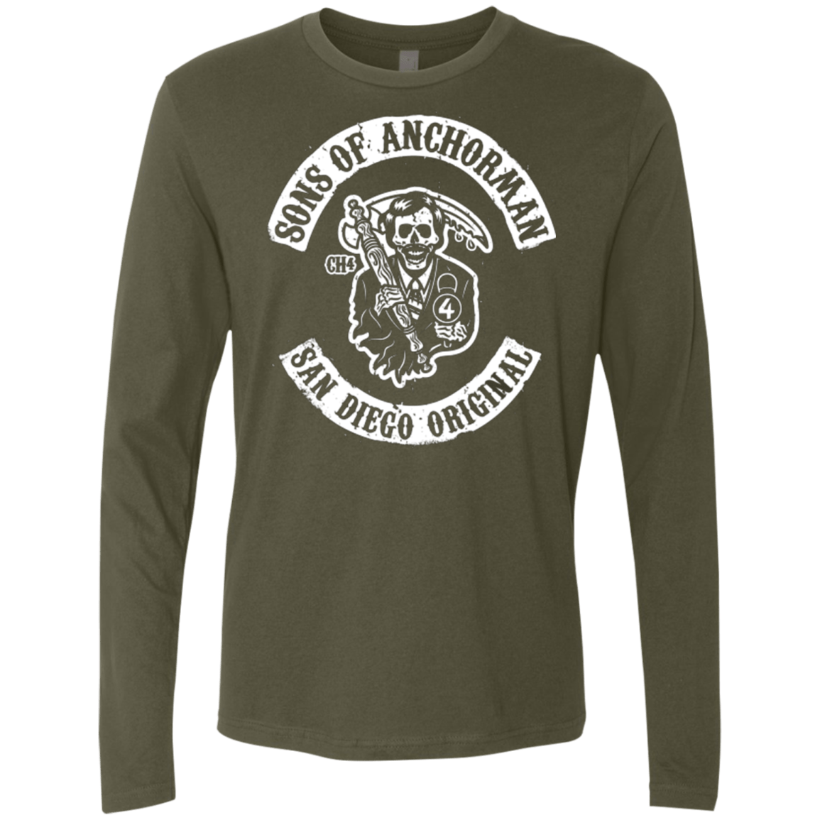 T-Shirts Military Green / Small Sons of Anchorman Men's Premium Long Sleeve