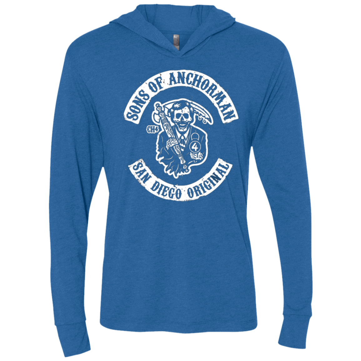 T-Shirts Vintage Royal / X-Small Sons of Anchorman Triblend Long Sleeve Hoodie Tee