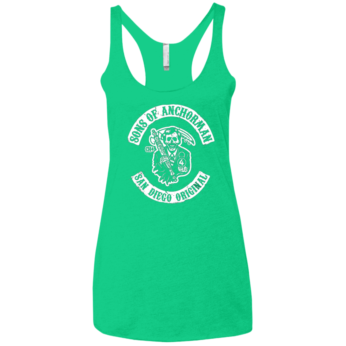 T-Shirts Envy / X-Small Sons of Anchorman Women's Triblend Racerback Tank