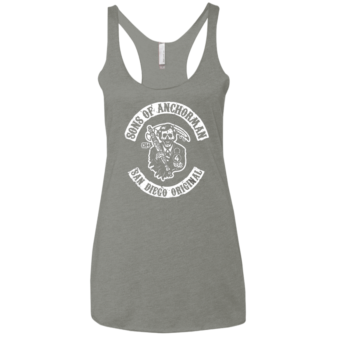 T-Shirts Venetian Grey / X-Small Sons of Anchorman Women's Triblend Racerback Tank