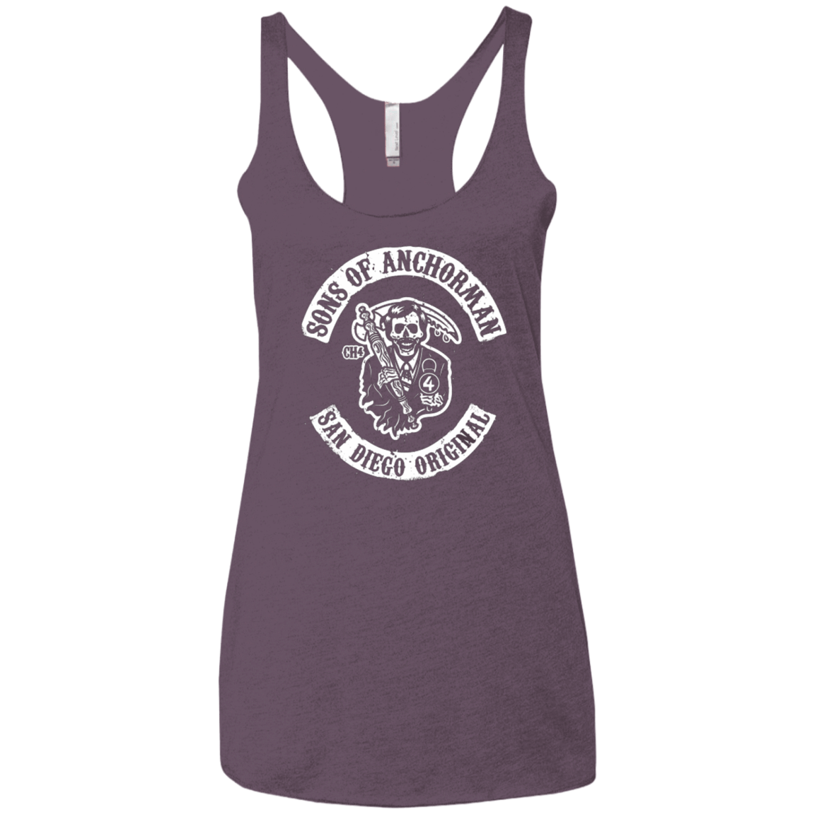 T-Shirts Vintage Purple / X-Small Sons of Anchorman Women's Triblend Racerback Tank