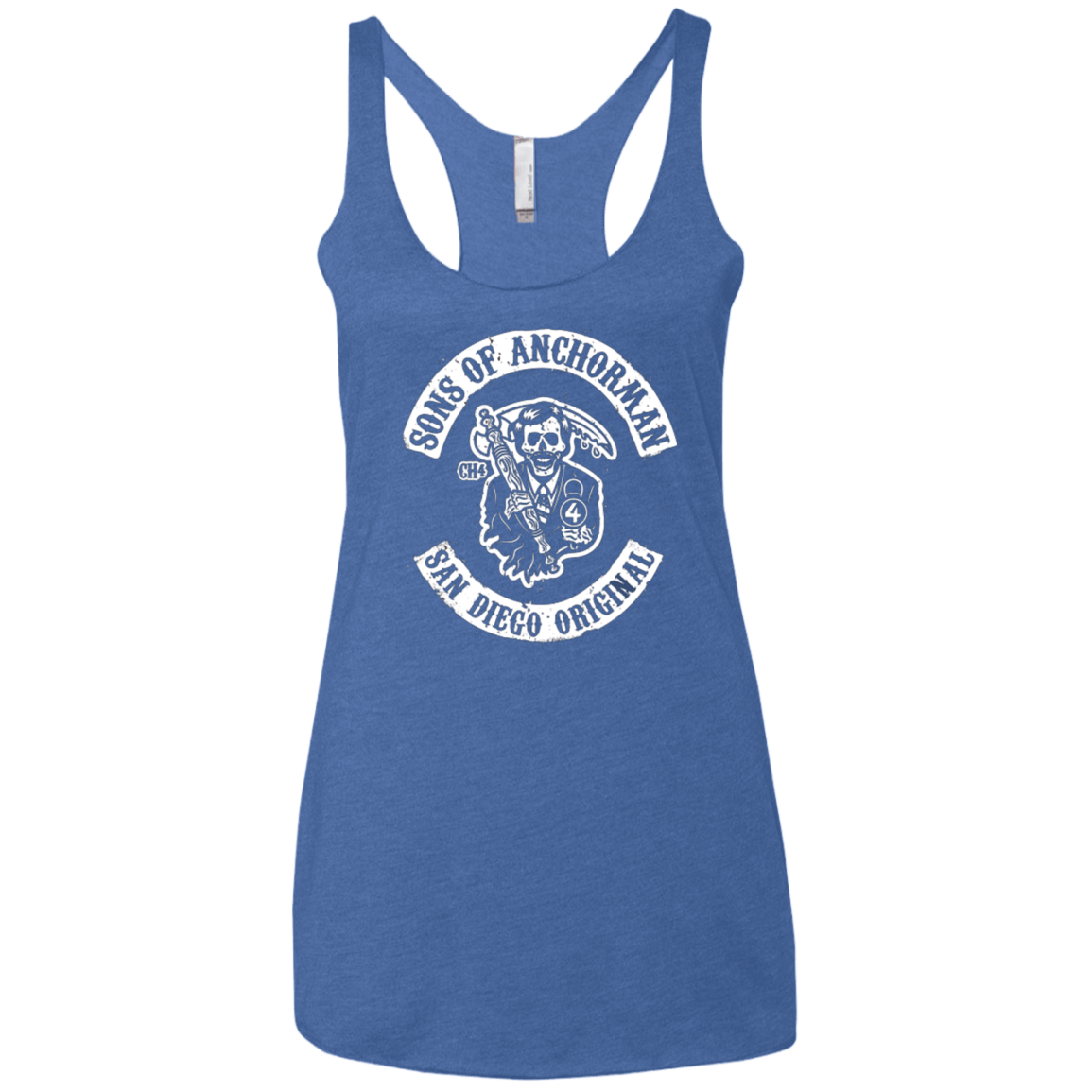 T-Shirts Vintage Royal / X-Small Sons of Anchorman Women's Triblend Racerback Tank