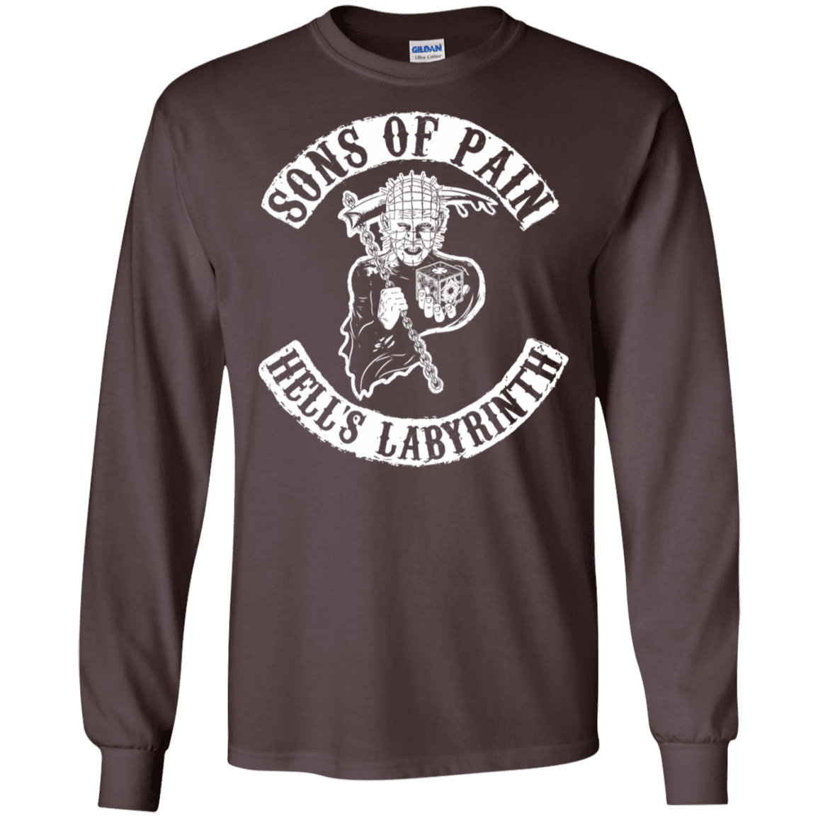 T-Shirts Dark Chocolate / S Sons of Pain Men's Long Sleeve T-Shirt