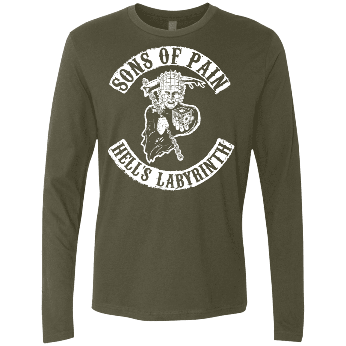 T-Shirts Military Green / S Sons of Pain Men's Premium Long Sleeve