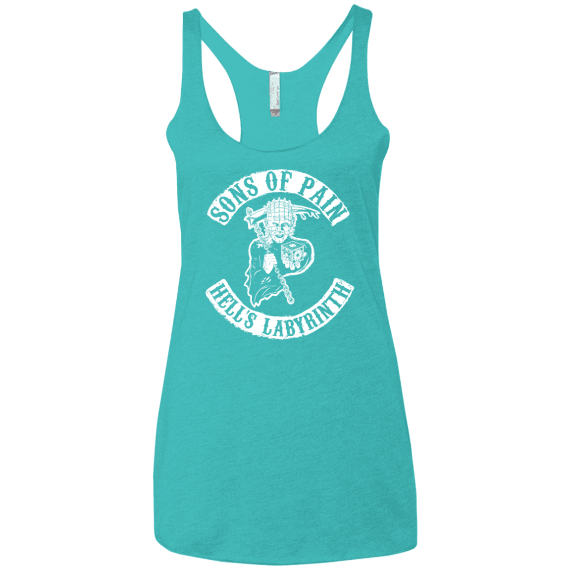 T-Shirts Tahiti Blue / X-Small Sons of Pain Women's Triblend Racerback Tank