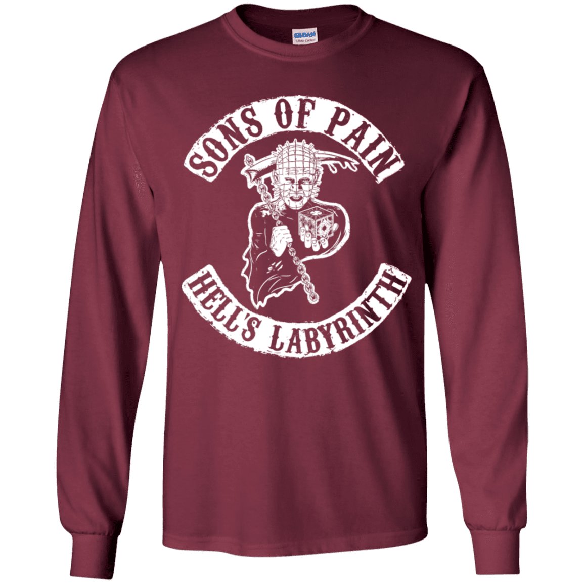 T-Shirts Maroon / YS Sons of Pain Youth Long Sleeve T-Shirt