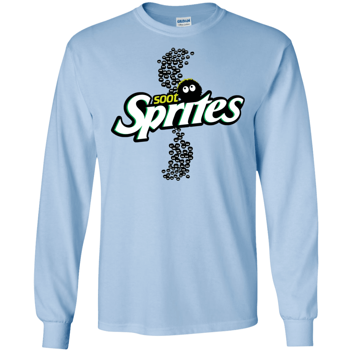 T-Shirts Light Blue / S Soot Sprites Men's Long Sleeve T-Shirt