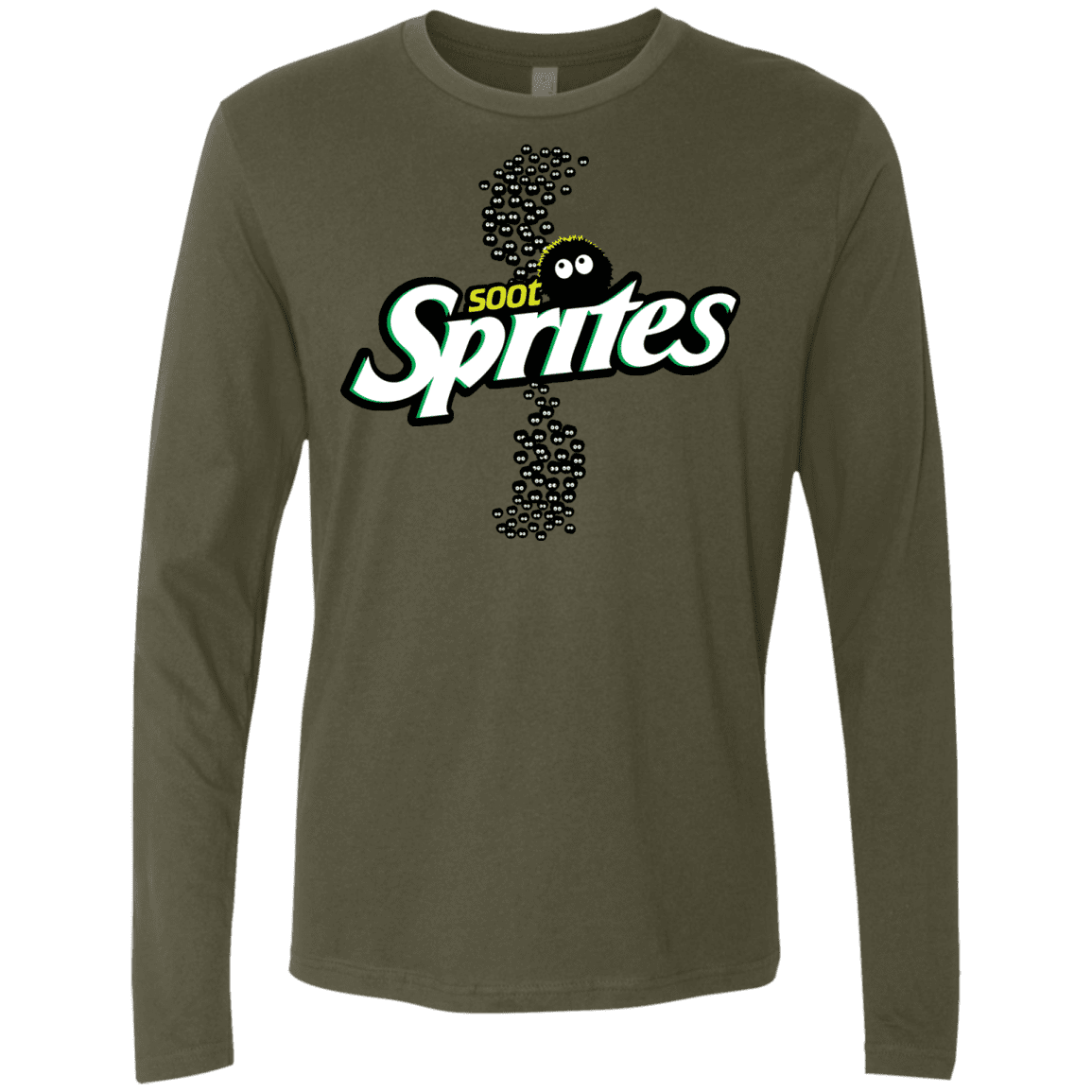 T-Shirts Military Green / S Soot Sprites Men's Premium Long Sleeve