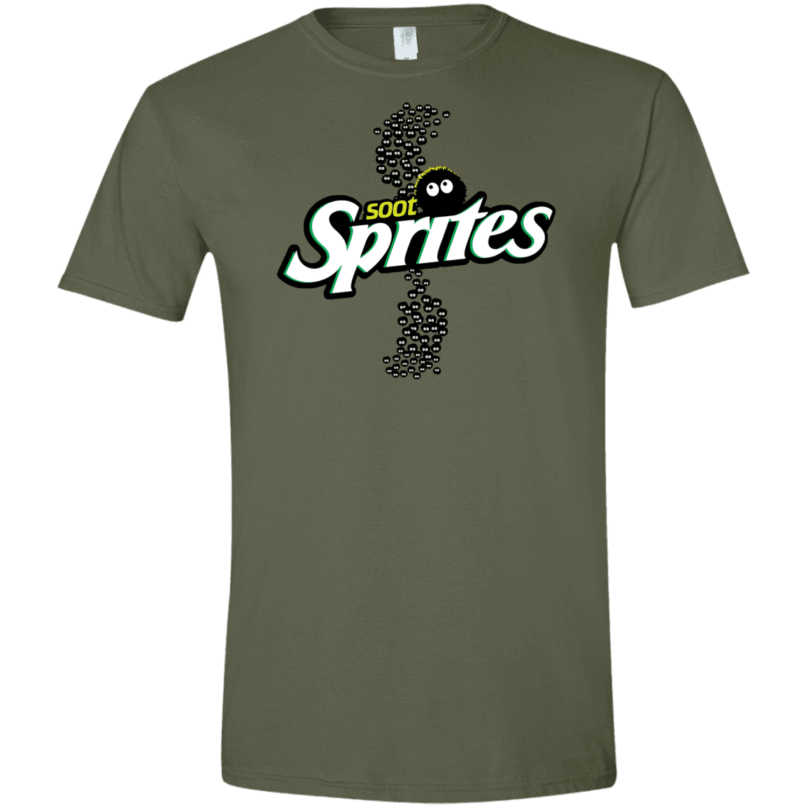 T-Shirts Military Green / S Soot Sprites Men's Semi-Fitted Softstyle