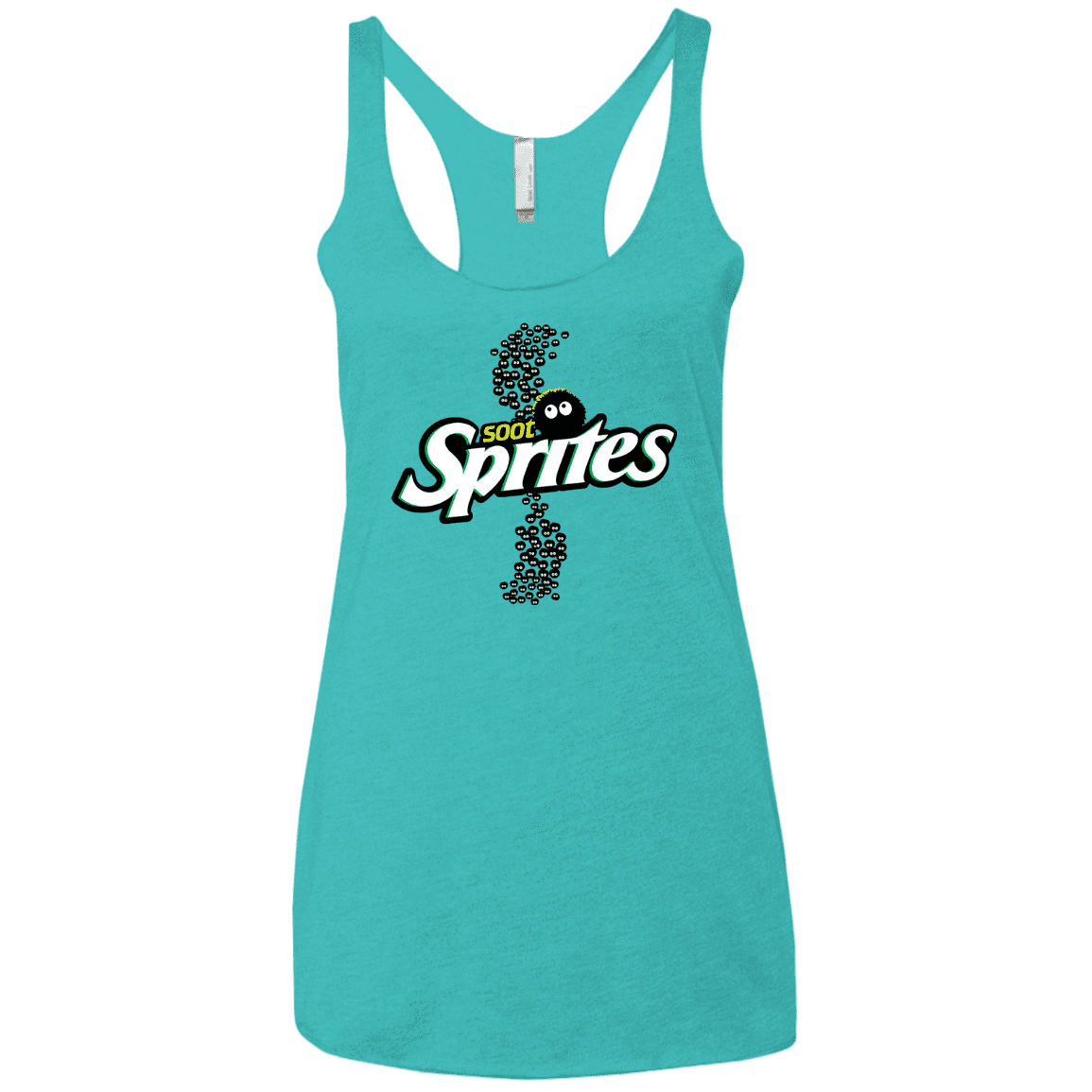 T-Shirts Tahiti Blue / X-Small Soot Sprites Women's Triblend Racerback Tank