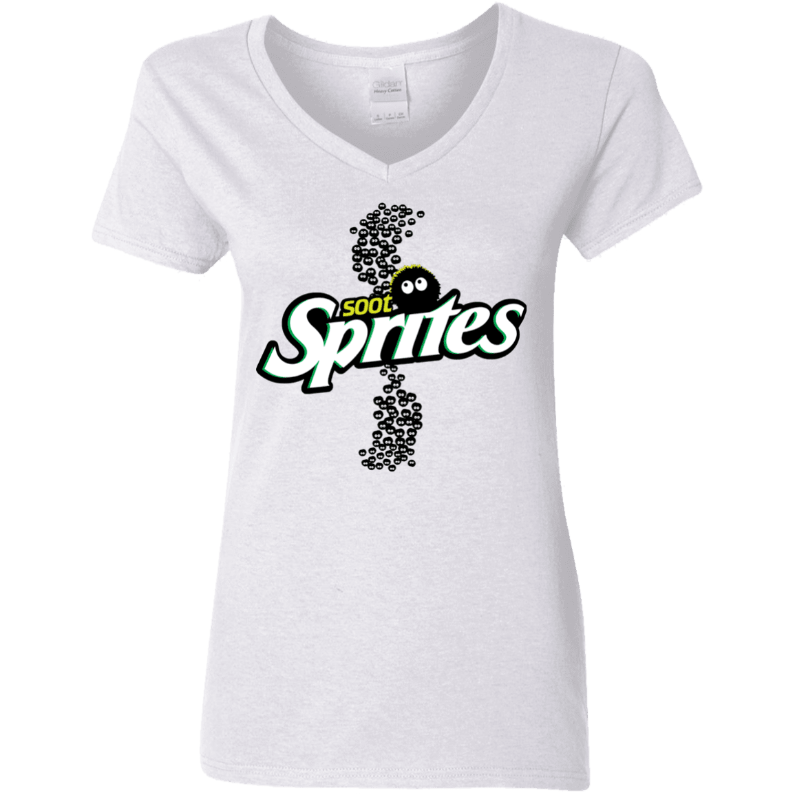 T-Shirts White / S Soot Sprites Women's V-Neck T-Shirt